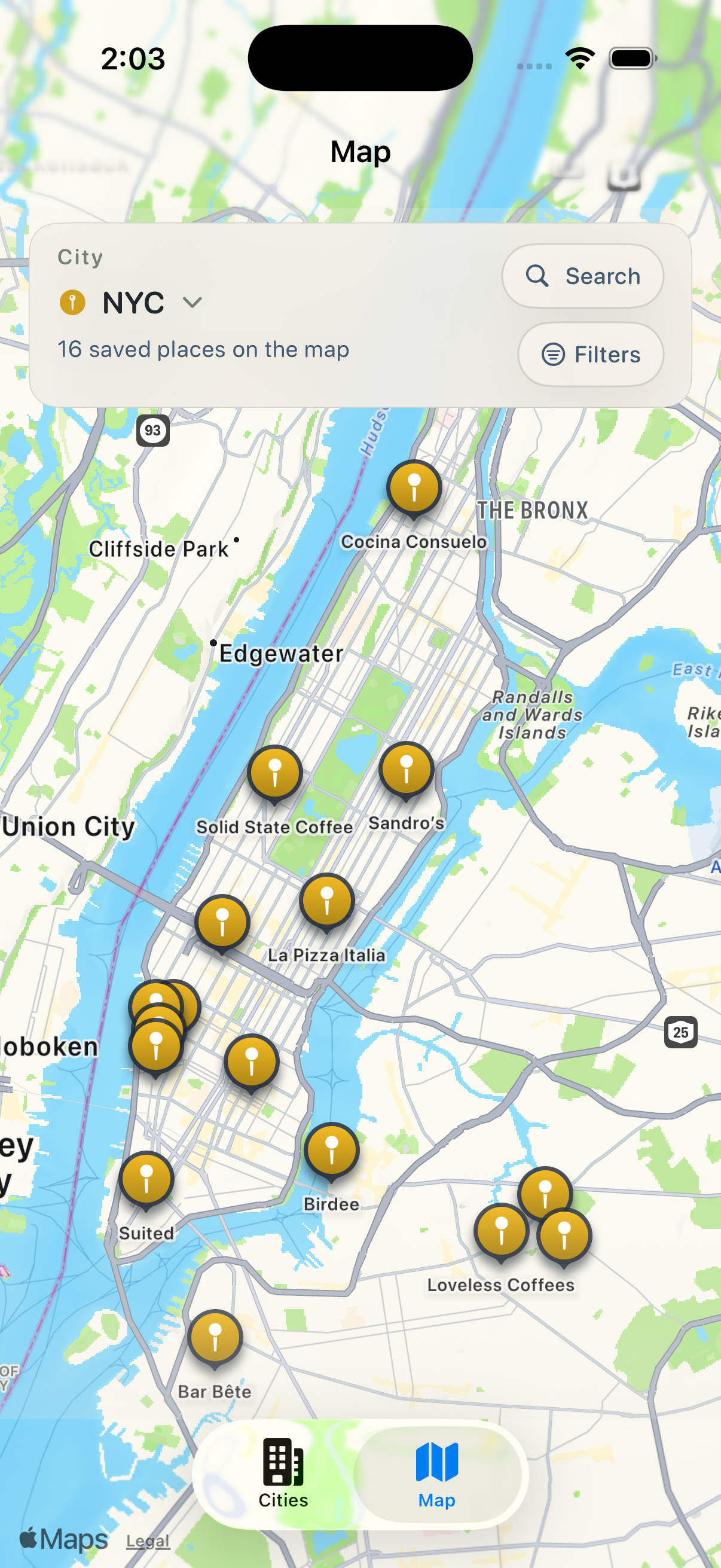 Feast map view